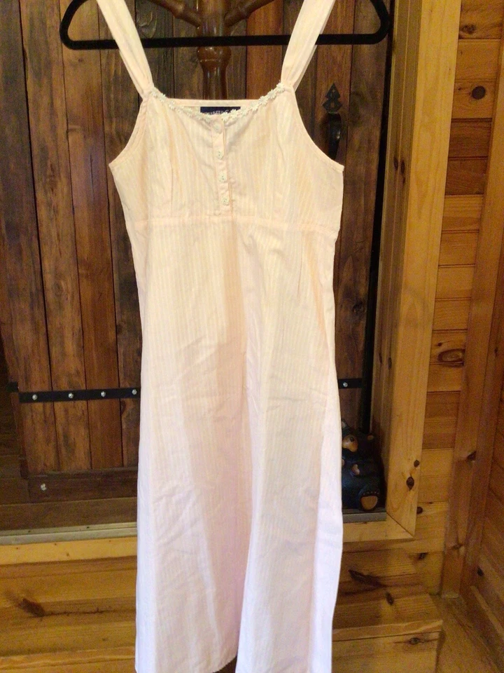 Camisón largo estampado con ribete de encaje mediano CHARTER CLUB para mujer Foto 2 de 4