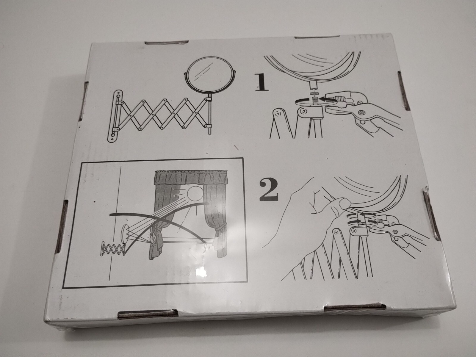 IKEA FRACK Mirror Extendable Magnifying Makeup Shaving Wall Mount 380.062.00 eBay