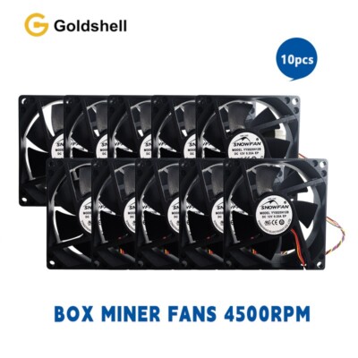 10Pcs 4500RPM Mining Cooling Fans for Goldshell Miner Mini Doge CK/HS/KD/LB BOX