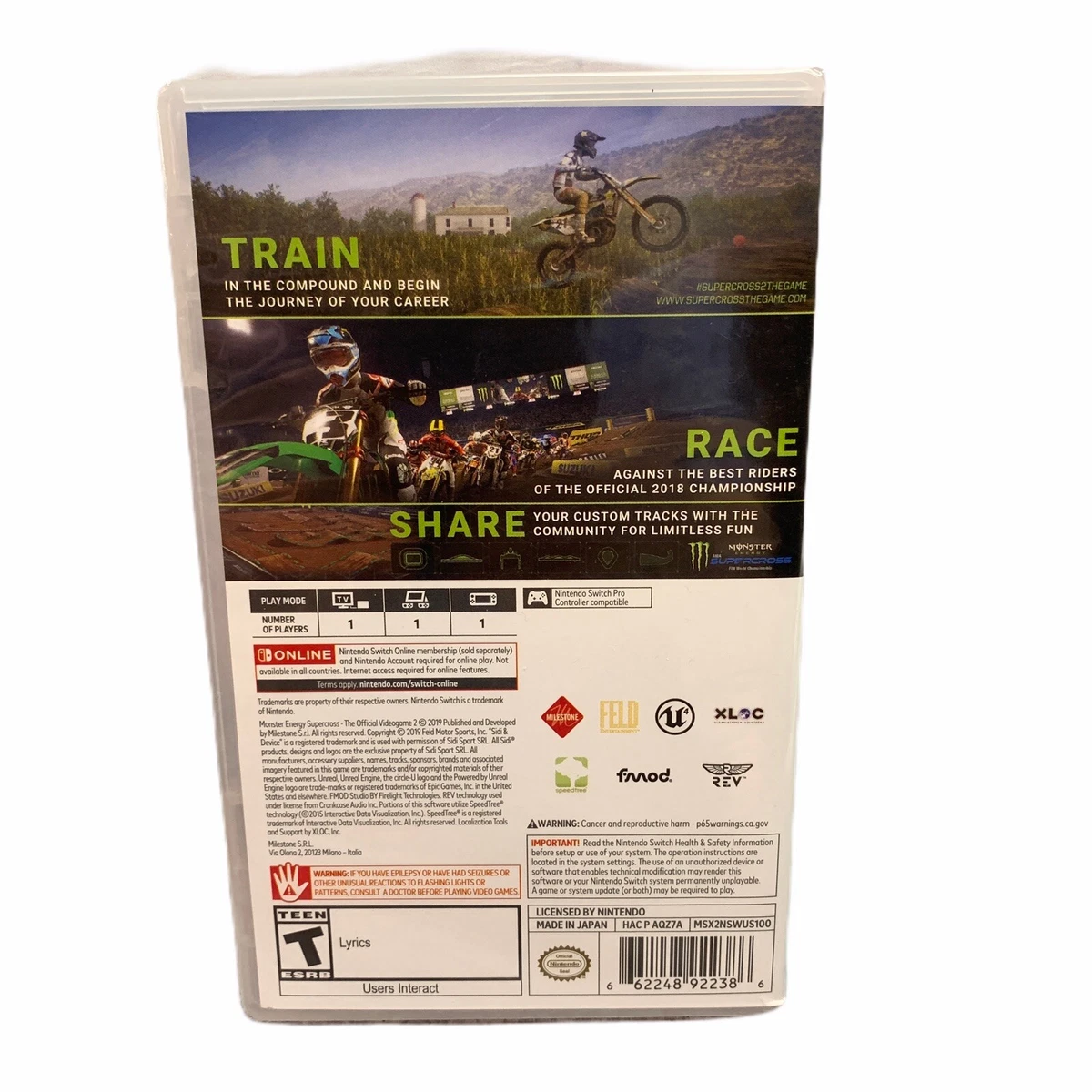 Monster energy supercross 2 nintendo switch sale