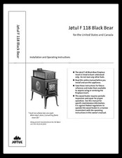 Jotul F 118 Black Bear Stove Heater Installation Operation Instructions 