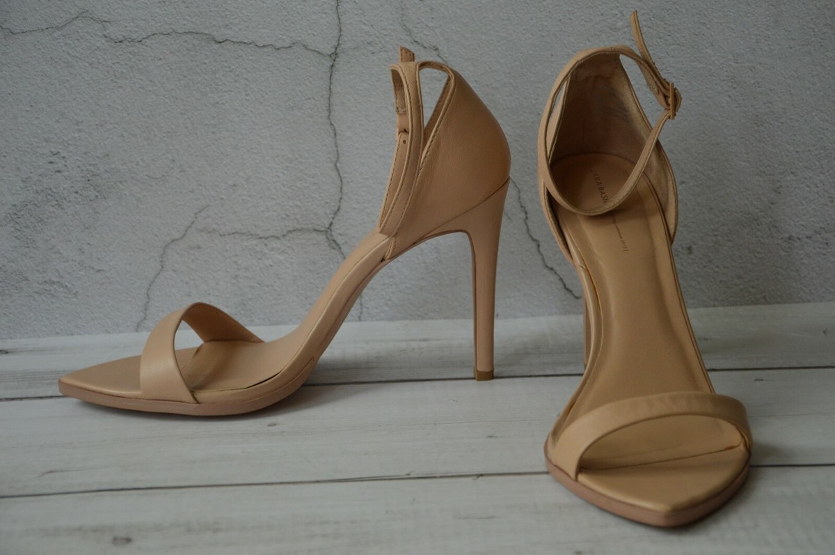 Flat Sandals Zara Minimalist Leather High Heel Sandals Zara Pink