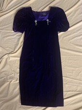 Vintage CACHET by Bari Protas Purple Velvet/Velour Prom/Party Dress - Size 8