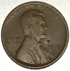 1917 S Lincoln Wheat Cent Penny Fine 1c One Cent US Coin- 2166