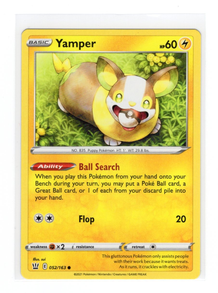 2021 Pokemon Battle Styles Yamper #052/163 Common Lightning
