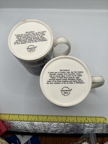 Vintage Wedgwood Piccadilly Circus Burlington House Mugs See Of 2 - Picture 6 of 7