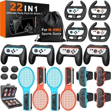 22 in 1 Family Party Kit Sports Accessories Bundle for Nintendo Switch 2 2025