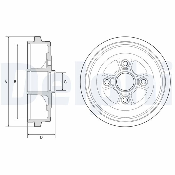 2X Delphi Bremstrommel BF574 FüR Nissan Note E12 Micra 4 K13K K13KK DIG LPG Dci-image
