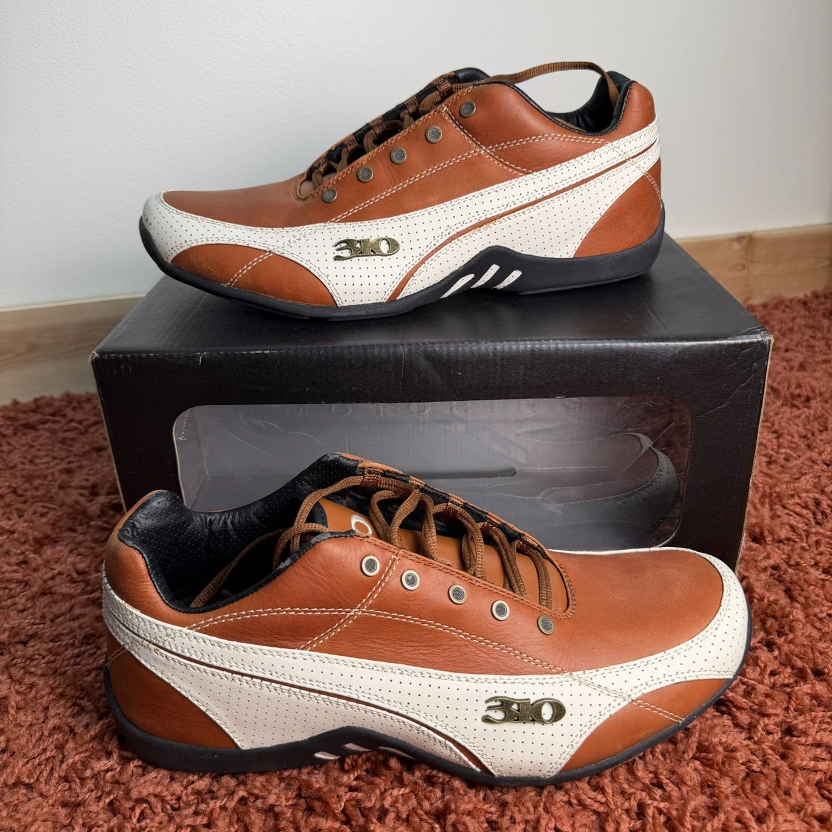 310 Motoring Casual Shoes for Men with Upper Leather Brown for