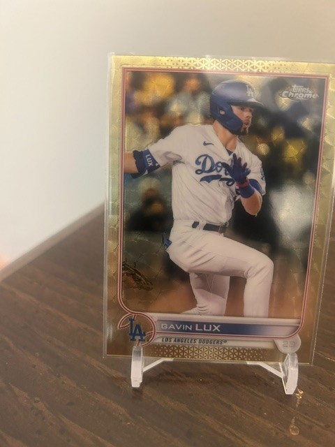 2022 Topps Chrome Gavin Lux SUPERFRACTOR 1/1 DODGERS view 3