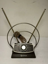 Rembrandt TV Vintage Antenna Art Deco Atomic Age Rabbit Ears MCM VHF UHF FM