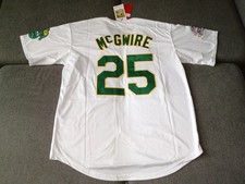 NWT Mens Mark McGwire Oakland Athletics White Baseball Jersey (L)