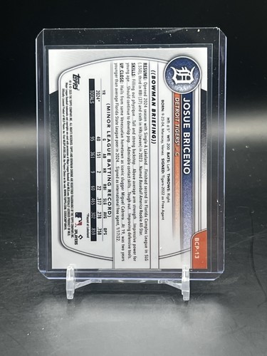 2025 Bowman - Chrome Prospects Josue Briceno #BCP-13 Fuchsia Refractor /199 (RC) - Picture 2 of 2