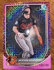 133/199 Pink Refractor 2025 Bowman Chrome Jackson Holliday Baltimore Orioles