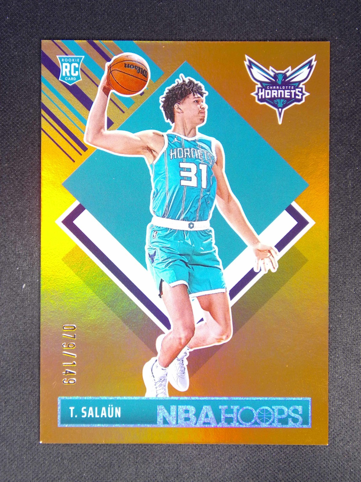 2024-25 Panini Hoops Tidjane Salaun #292 RC Rookie Tribute Orange /149