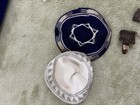 Jewish Tallit prayer shawl with Yarmulke, Hebrew embroidered velvet bag, clips — photo 6