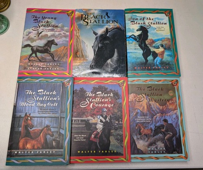 #ad The Black Stallion Series Walter Farley Book Lot of 6 Paperback 90s Great shape $29.99