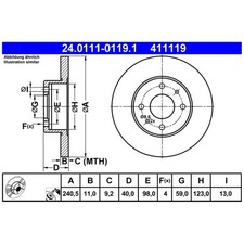 2x Bremsscheibe vorne für Fiat Seicento-600 187 | 26248338