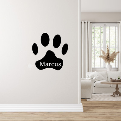 Personalisierte Katze und Hund Pfote Name Vinyl Wandaufkleber Aufkleber Welpe Kätzchen