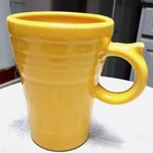Fiesta Sunflower Yellow Large 5.5" Latte Coffee Mug Thumb Handle HLC USA VGUC!