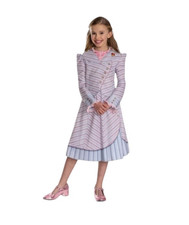 Wicked Glinda Girls Costume Dress Sz With Universty Pin Disguise M - 7/8 NWT