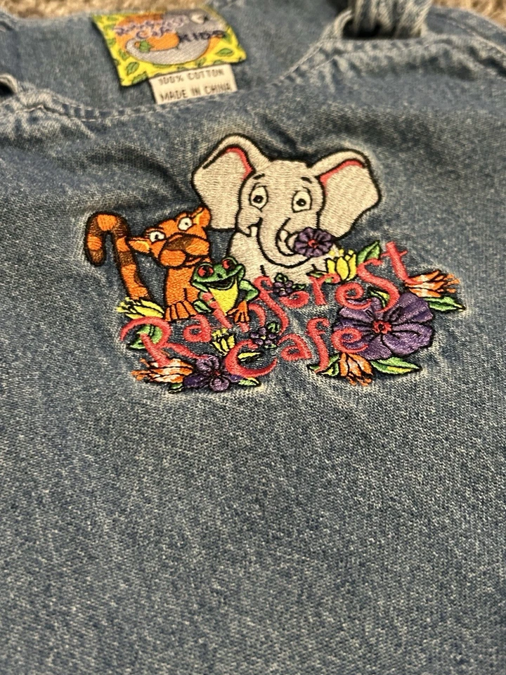 Rainforest Café Vestido Denim Niños 24 Meses Y2K Foto 4 de 4