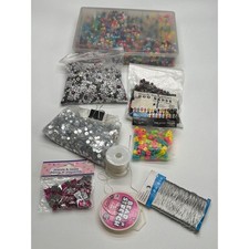Kids Craft Bead Set Alphabet Pony Beads Jewels String Jewelry Making Fun