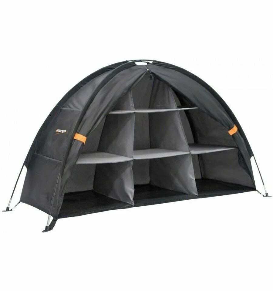 Vango Camping Cupboard Collapsible Tent Awning Storage Organizer - Smoke Grey -