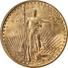 1920-P Saint-Gaudens Gold $20 NGC MS63 Nice Eye Appeal Nice Strike