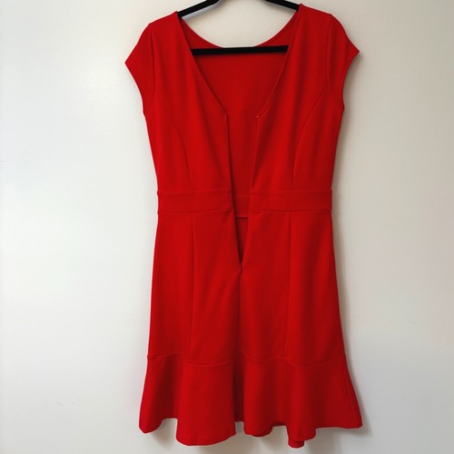 LOFT Red Cap Sleeve Fit and Flare Dress Women's Size 2 - Picture 5 of 7
