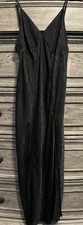 Victorias Secret Icon Satin Midi Slip Nightdress Medium Color Black VS