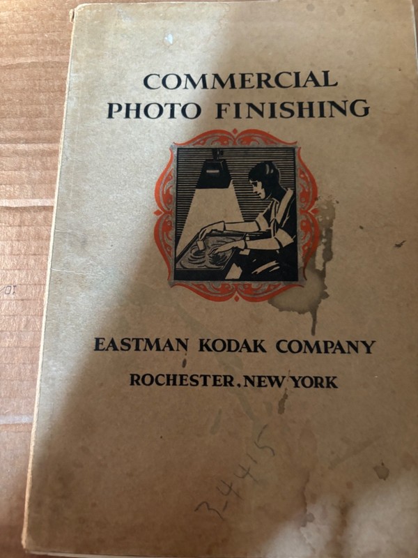 1929 Edition of Commercial Photo Finishing By Esstman Kodak Co
