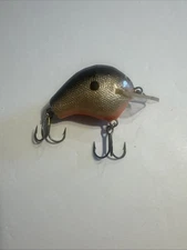 Vintage Unknown Custom Balsa Fishing Lure Crank Bait Silver Black Red Bagley