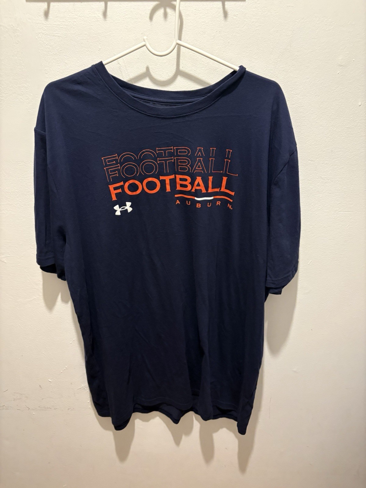 Men’s 3XL Under Armour NCAA Auburn Tigers Blue Short Sleeve Shirt