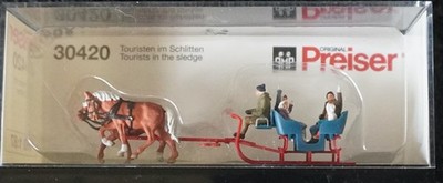 Preiser 30420   (Spur H0)  Touristen im Schlitten  + OVP - unbenutzt
