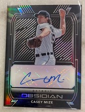 2021 Panini Chronicles - Obsidian Autographs #O-CM Casey Mize - Purple /99 (AU)