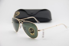 NEW RAY-BAN RB 3025 AVIATOR L0205 GOLD G-15 LENS AUTHENTIC SUNGLASSES 58-14