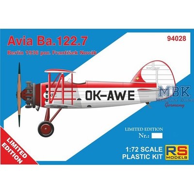 RS Models RSM94028 Avia Ba.122 Berlin 1936 František Novák
