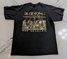 Vintage 80's New Orleans City Of Jazz T Shirt L/XL Single Stitch USA Made Music
