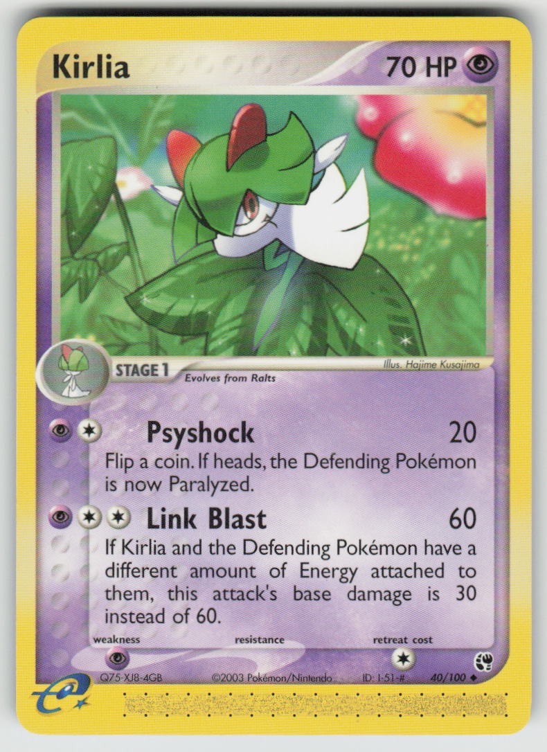 Kirlia 40/100 Uncommon Sandstorm Pokemon Lightly Played