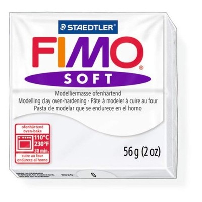 Fimo Soft White (0) Oven Bake Modelling Clay Moulding Polymer Block Colour 56...
