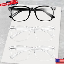 3PCS Blue Light Blocking Glasses Square with Anti Computer Glare for Gaming