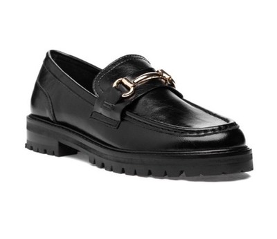 Steve Madden Black Patent Leather Mistor Loafers Size 9M