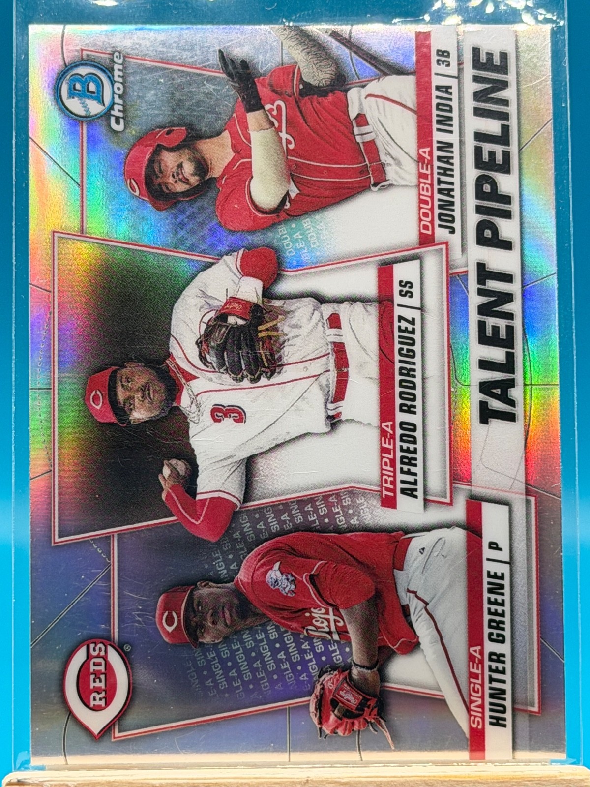 2020 Bowman India/Hunter Greene/Alfredo Rodriguez #TP-CIN Chrome Talent Pipeline