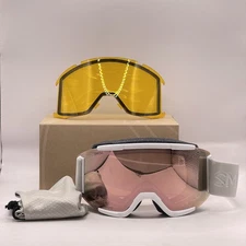 Smith Unisex Squad Snow Ski Goggles Chromapop Mirror White Vapor/Rose Gold