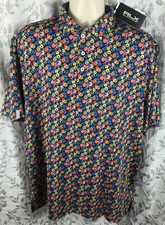 RLX Ralph Lauren Mens Size XL Multi Floral Print Short Sleeve Golf Polo 115 NWT