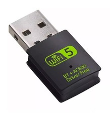 USB WiFi Bluetooth Adapter, 600Mbps Dual Band 2.4/5Ghz Wireless Network Black