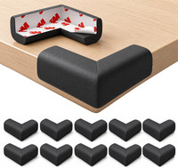 10 StüCk Kantenschutz Schaumstoff Eckenschutz , Selbstklebend, Schwarz