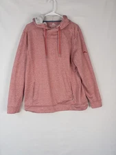 Tommy Bahama Hoodie Performance Men L Orange Solid Logo Pullover