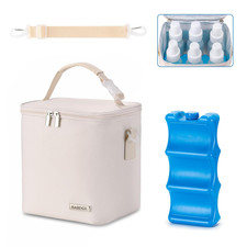 Breastmilk Cooler Bag with Ice Pack Fits 6 Baby Bottles up to 9 Ounce, Baby Bott